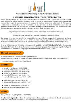 Laboratorio : Video Partecipativo - Progetto GRANDE!