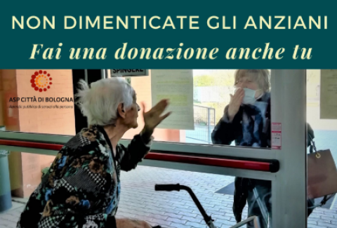 Non dimenticate gli anziani. Fai una donazione anche tu