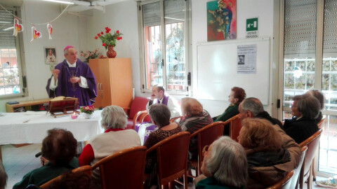 La S. Messa celebrata da Mons. Zuppi al Centro Servizi San Nicolò