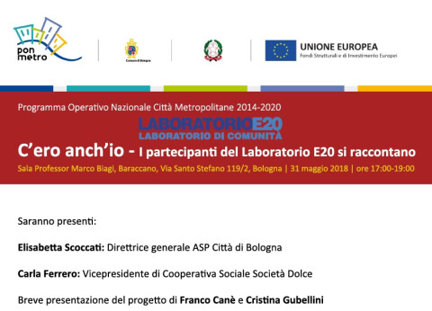 Laboratorio E-20: presentazione del libro "C'ero anch'io"