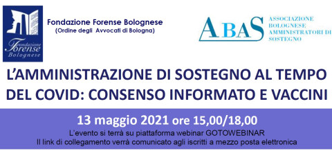 13 maggio 2021 | Webinar gratuito: L'Amministrazione di Sostegno al tempo del COVID